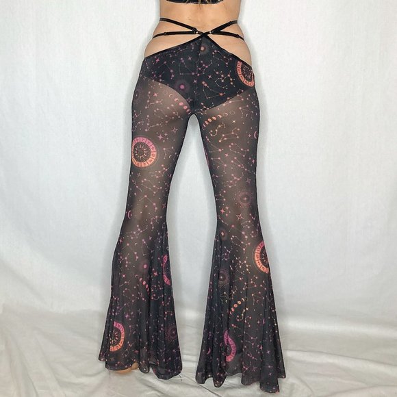 Dolls Kill Horoscopez Show Me Ur Chart Bell Sheer Bottoms M - Picture 1 of 11